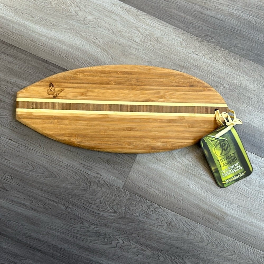 NWT Totally Bamboo Surfer Cheese Board/Cutting board